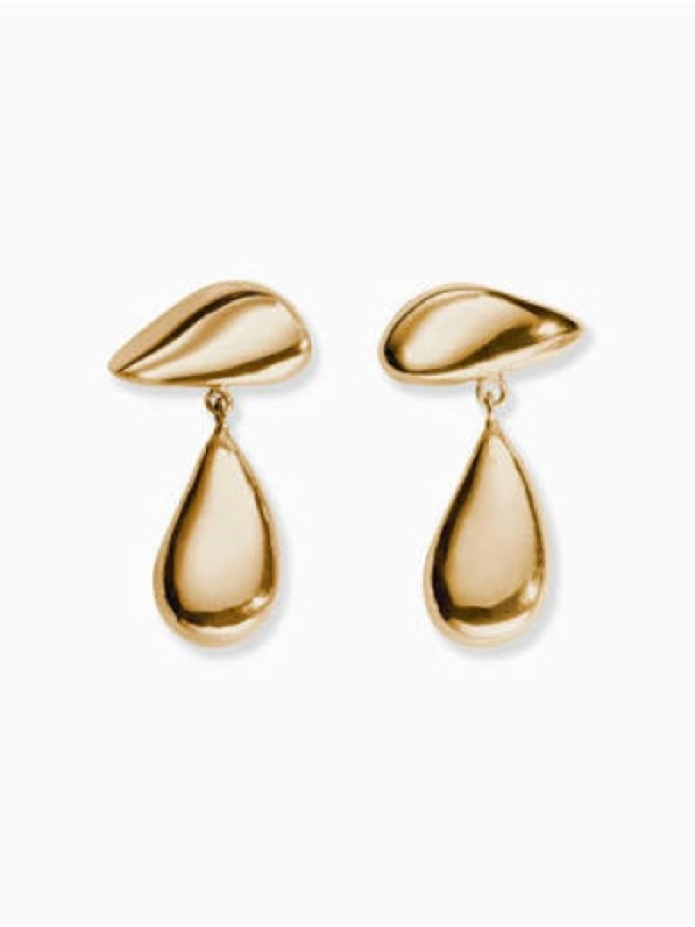 Gold Teardrop Dangle Earrings - Women Jewelry